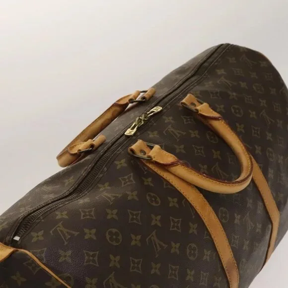 LOUIS VUITTON Monogram Keepall 55 Boston Bag M41424 LV Auth 136945 - Picture 7 of 16